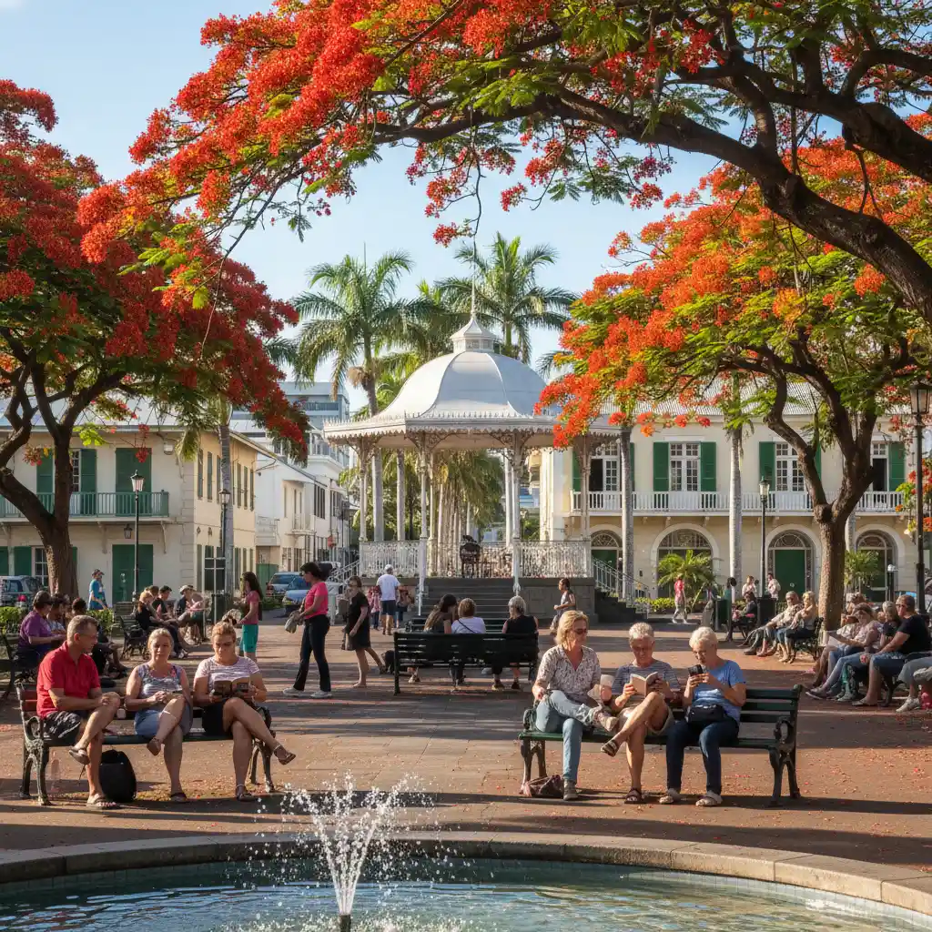 Place des Cocotiers city centre park Noumea