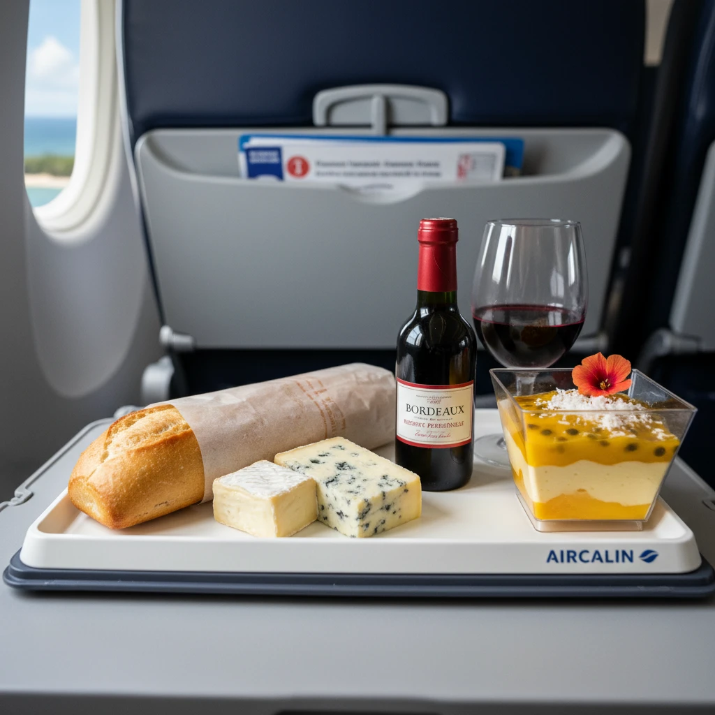Aircalin In-Flight Meal Service with French Influence
