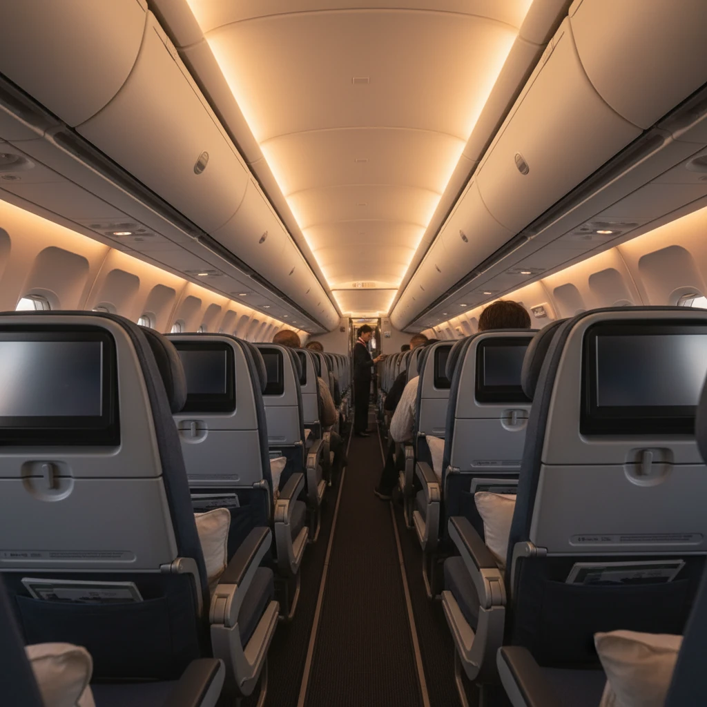 Aircraft cabin interior economy class