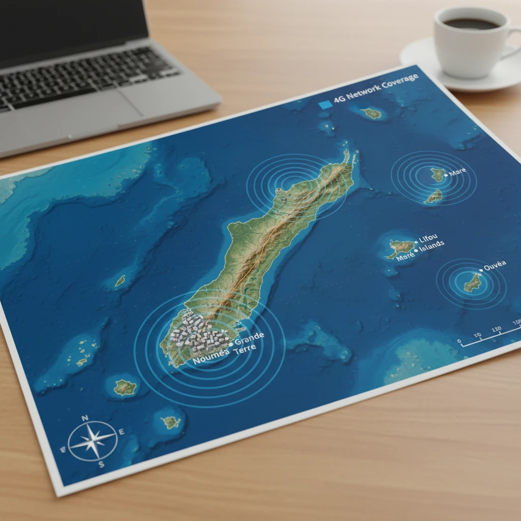 New Caledonia Mobile Network Coverage Map