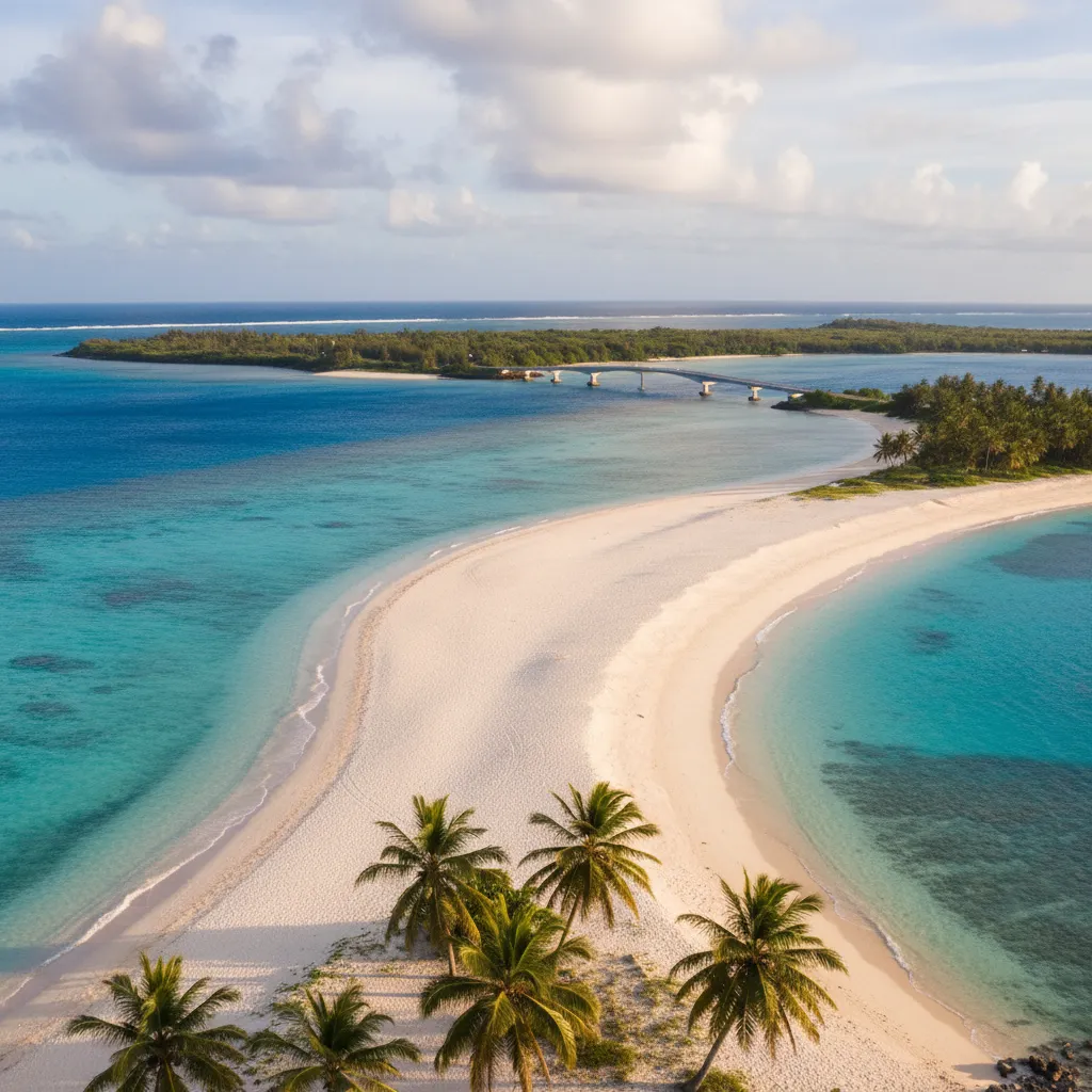 The crescent beach of Ouvéa island in the Loyalty Islands