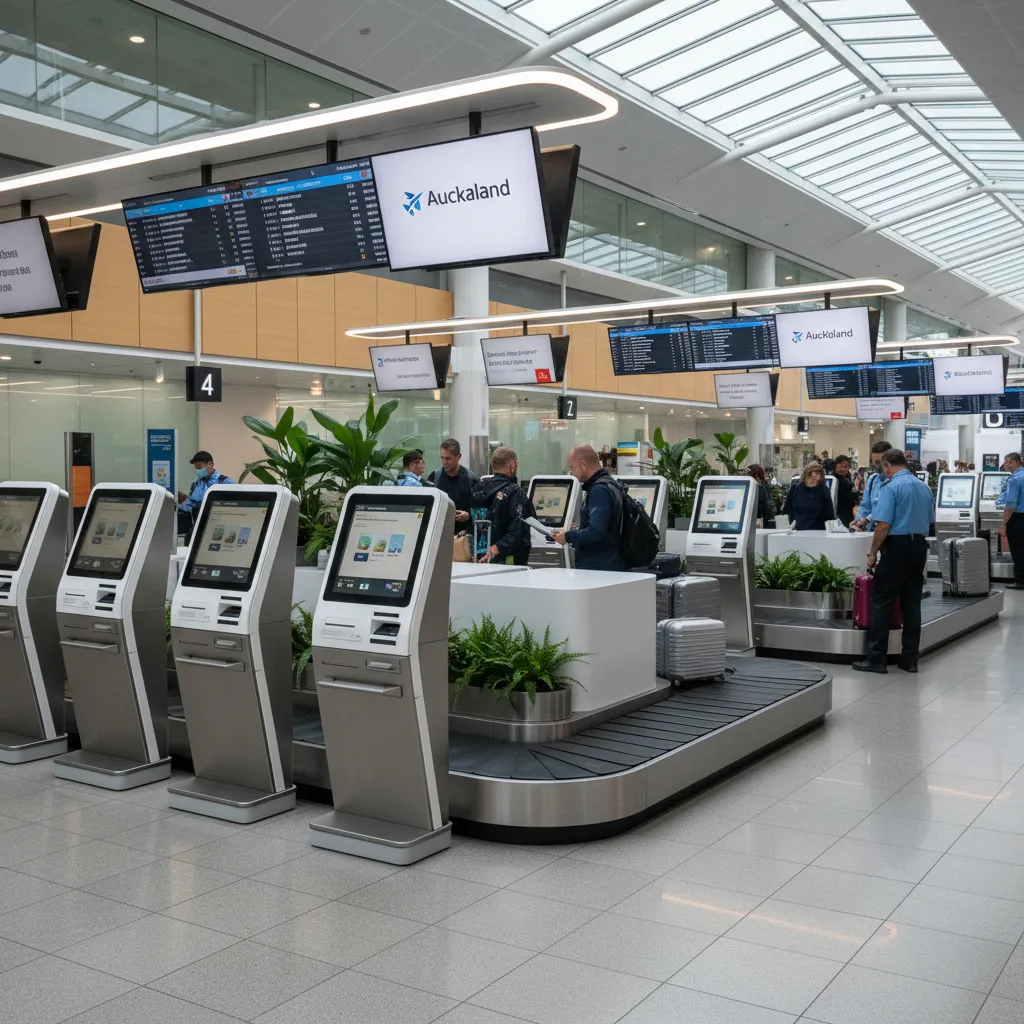 Auckland Airport Zone A Check-in Kiosks