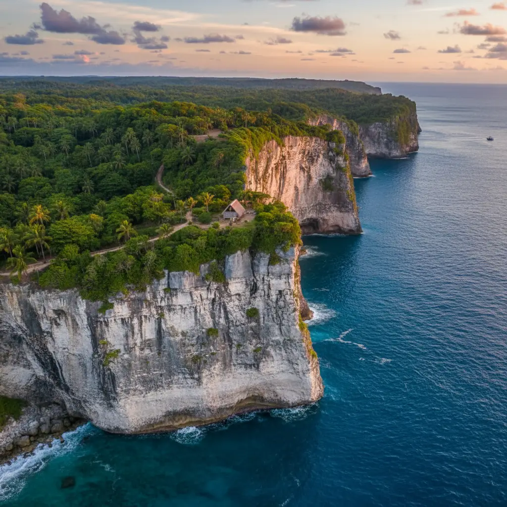 The dramatic Cliffs of Jokin overlooking the Pacific Ocean