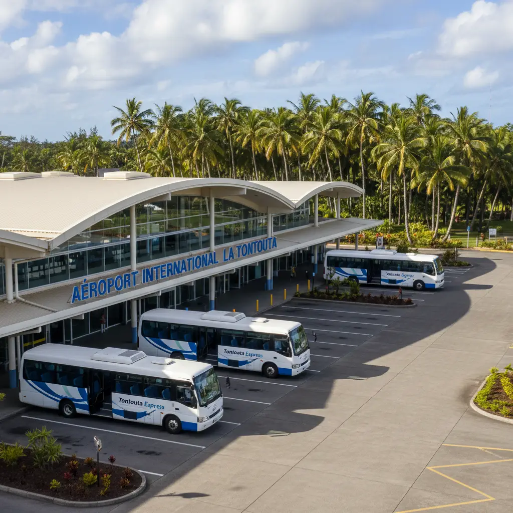 La Tontouta International Airport exterior and transport