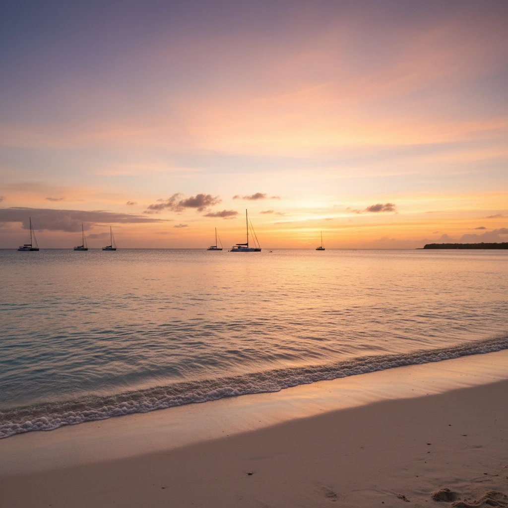 Sunset at Kuto Bay Isle of Pines