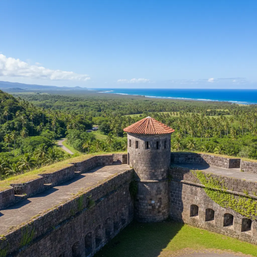The historic Fort Teremba overlooking the Moindou valley