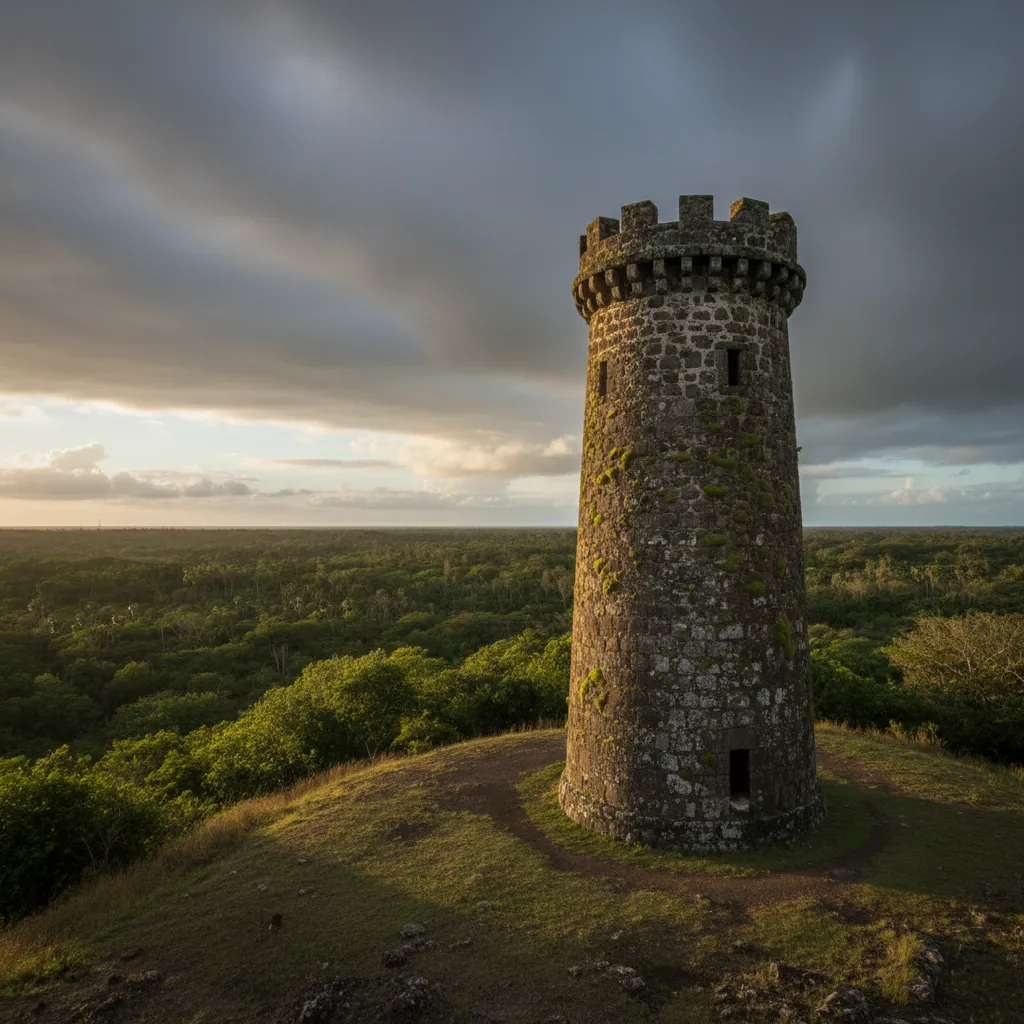 Fort Teremba watchtower overlooking La Foa region