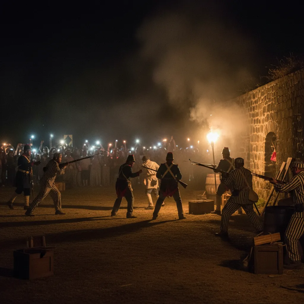 Sound and light show at Fort Teremba