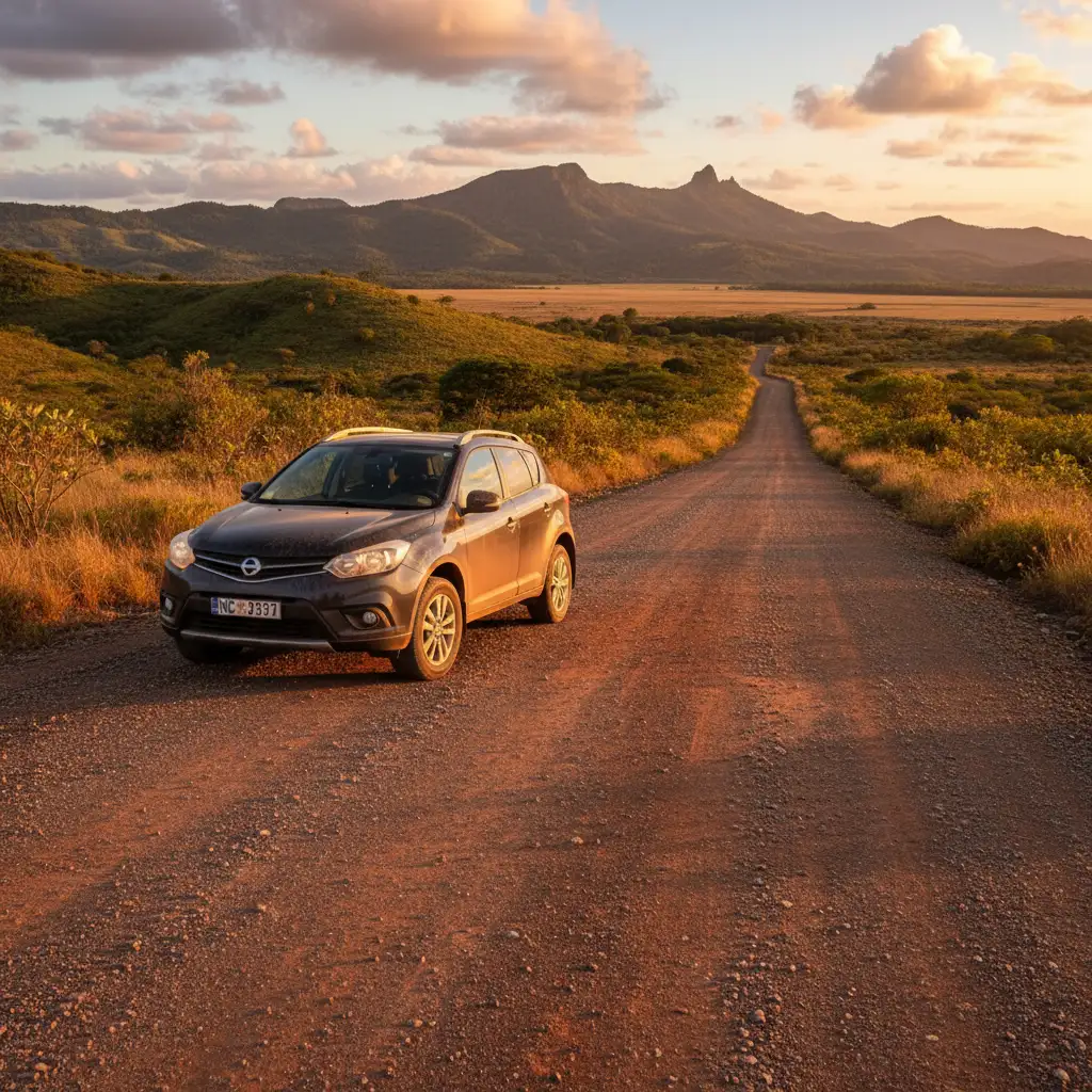 Car hire Bourail New Caledonia scenic landscape