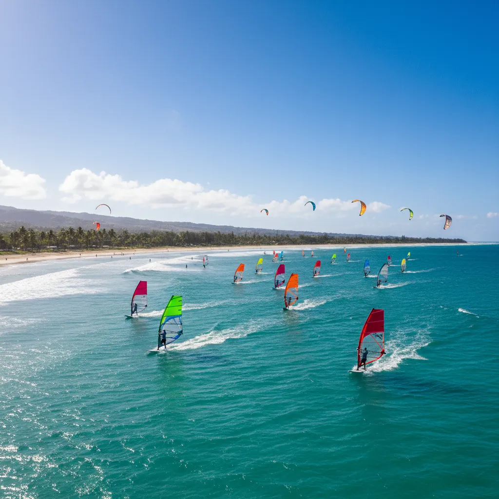 Windsurfing at Anse Vata Beach