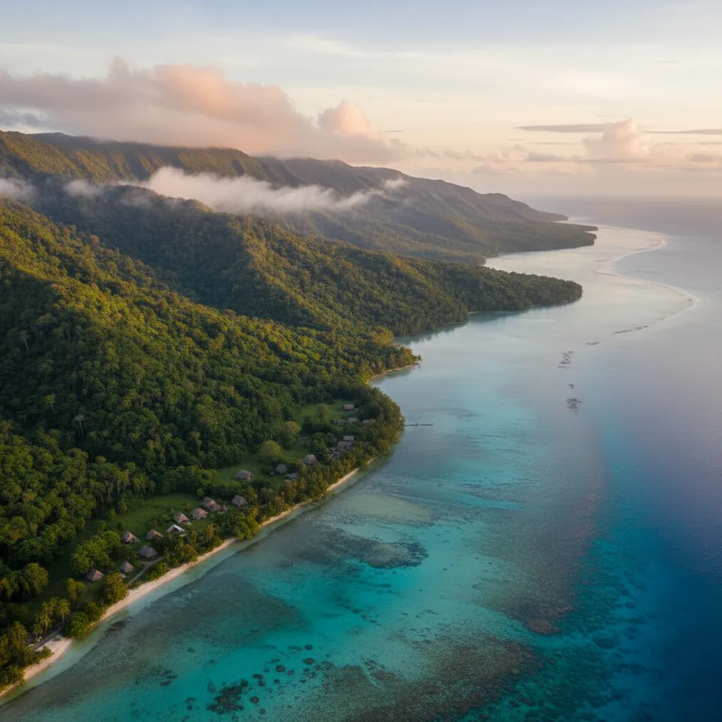 Scenic view of tribal accommodation locations on the East Coast