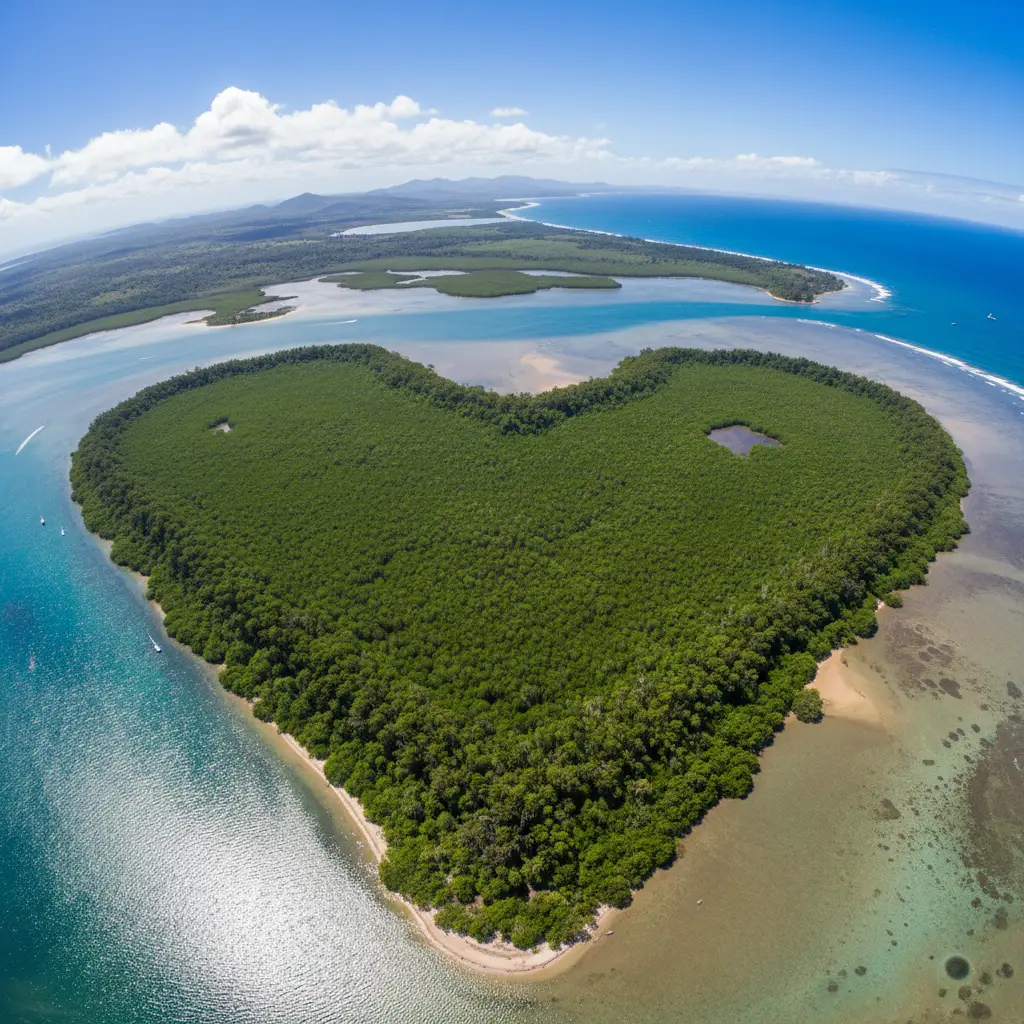 The Heart of Voh, a natural mangrove formation in North Province New Caledonia