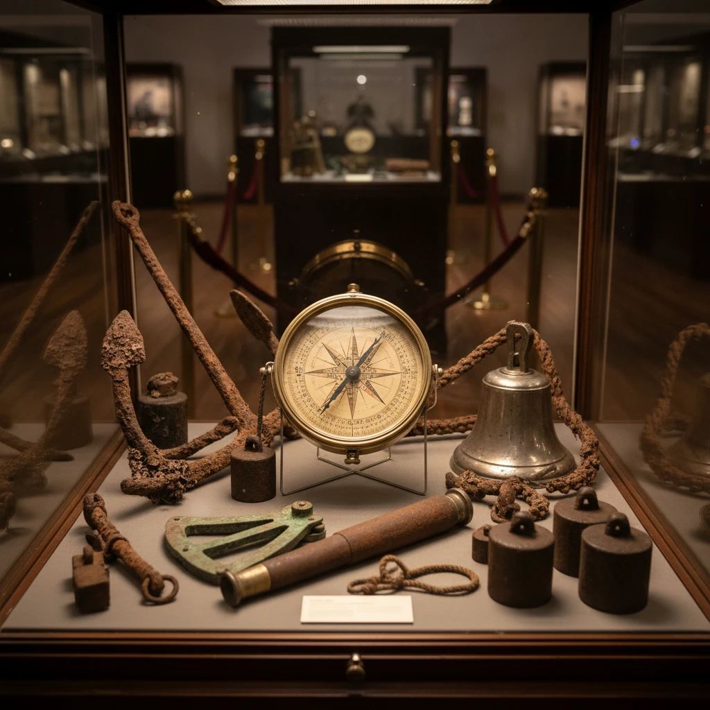 Maritime artifacts on display at the Maritime History Museum in Noumea