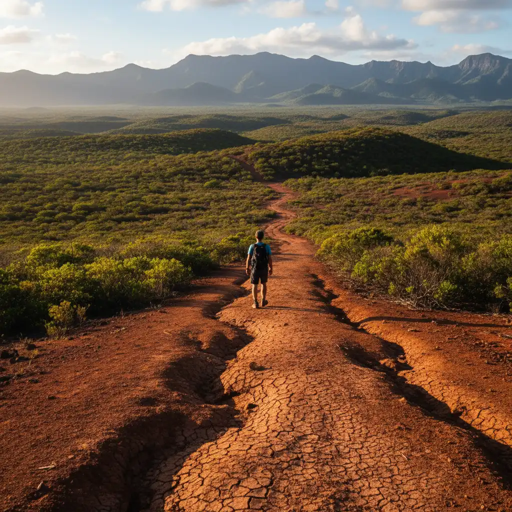 Hiking the red earth trails in the Great South of New Caledonia