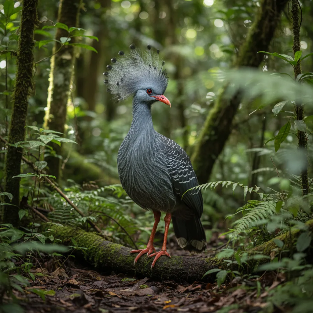 The endemic Kagu bird in Blue River Provincial Park
