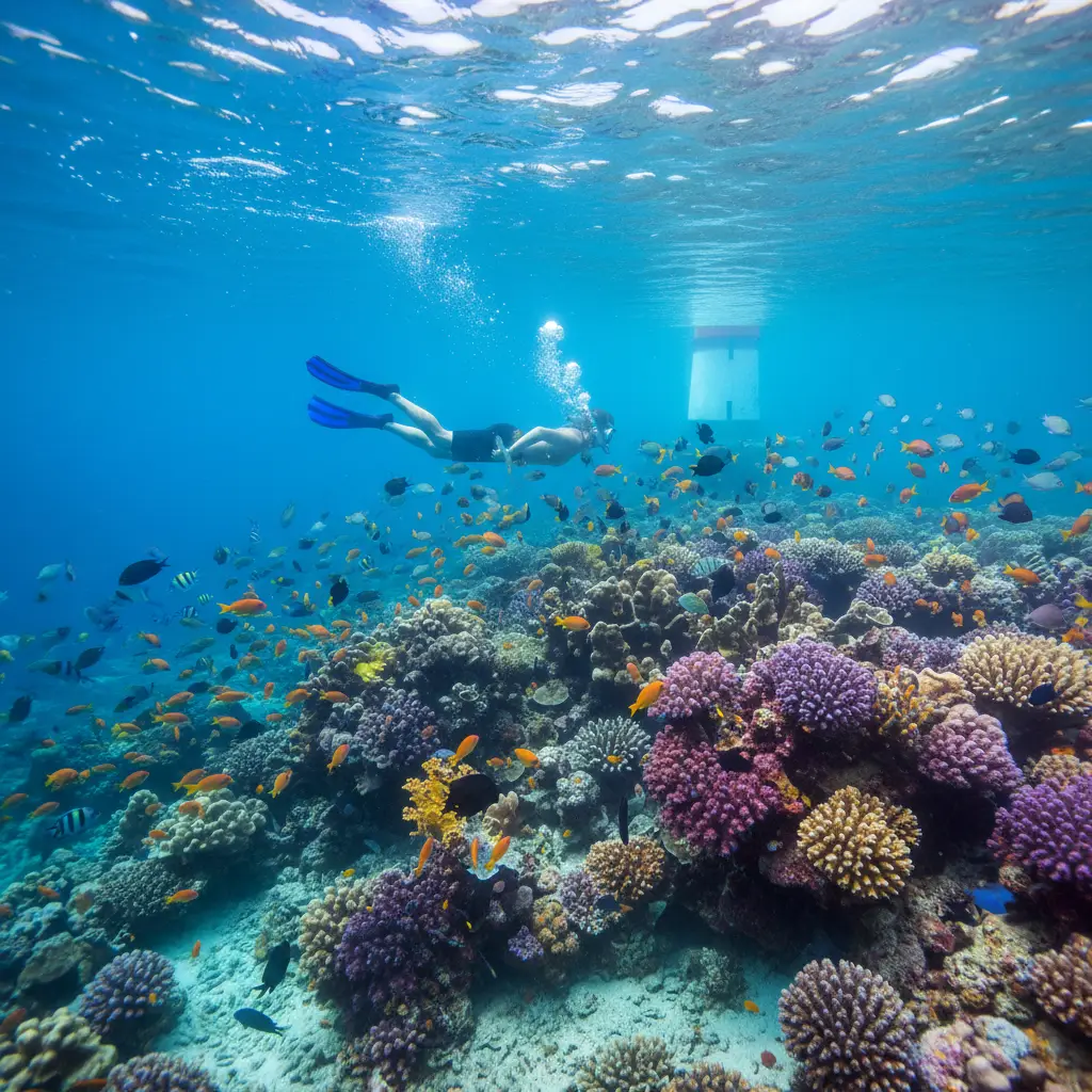Snorkeling at Amedee Lighthouse Marine Reserve