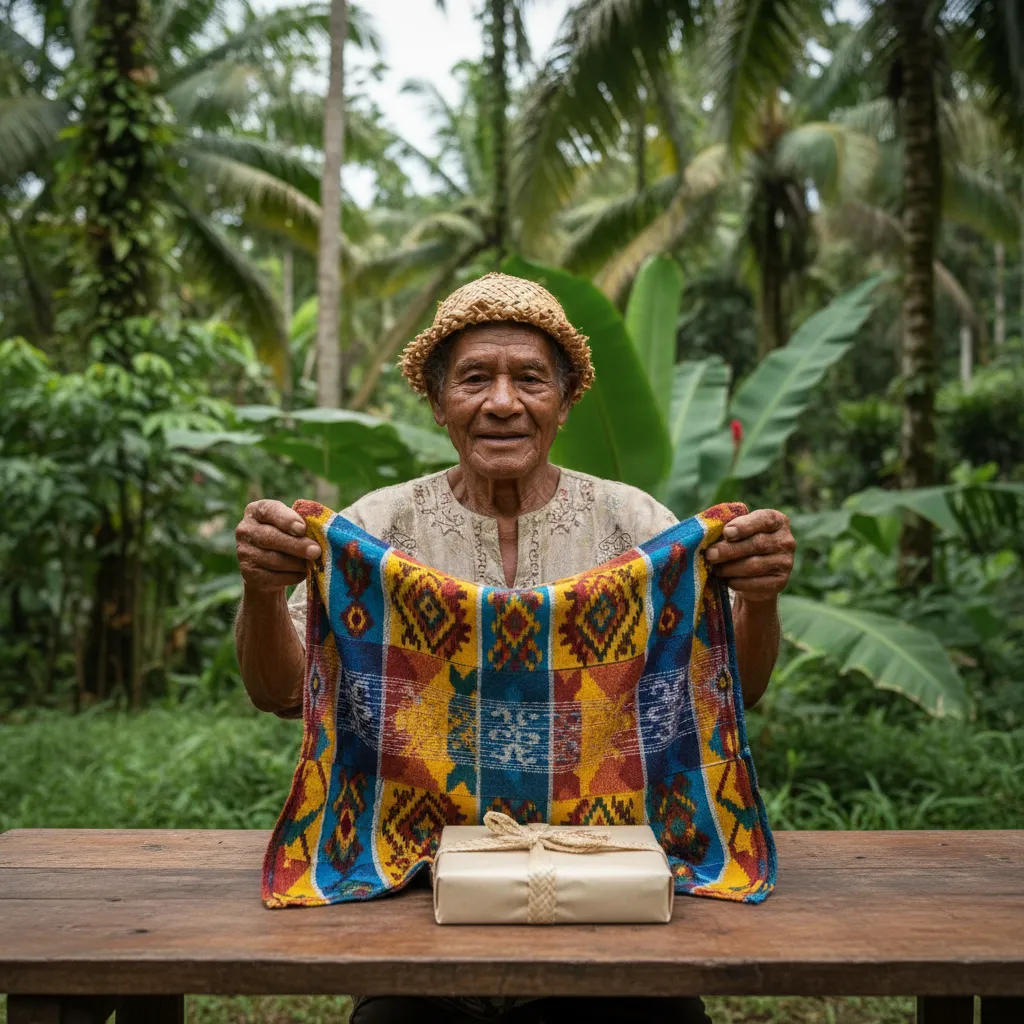 Kanak customary gesture ceremony in New Caledonia
