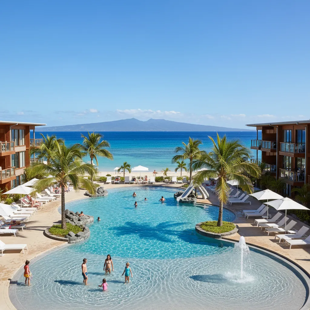 Family resort pool in Noumea New Caledonia
