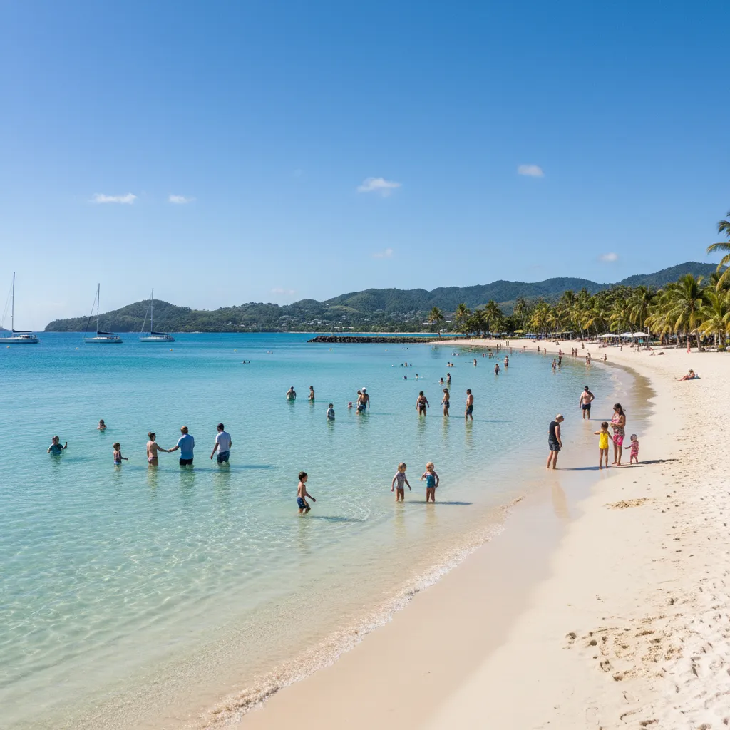 Safe swimming beach Baie des Citrons New Caledonia