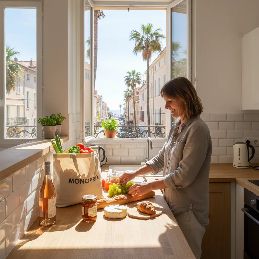 Traveler preparing a meal in a Noumea self-catering apartment
