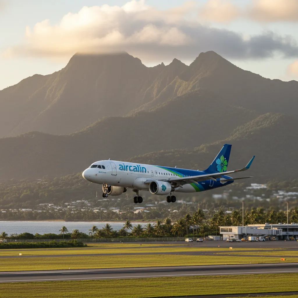 Aircalin flight from Auckland to Noumea