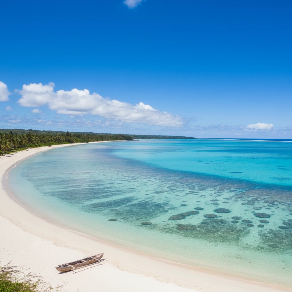 Turquoise UNESCO World Heritage Lagoon at Poe Beach