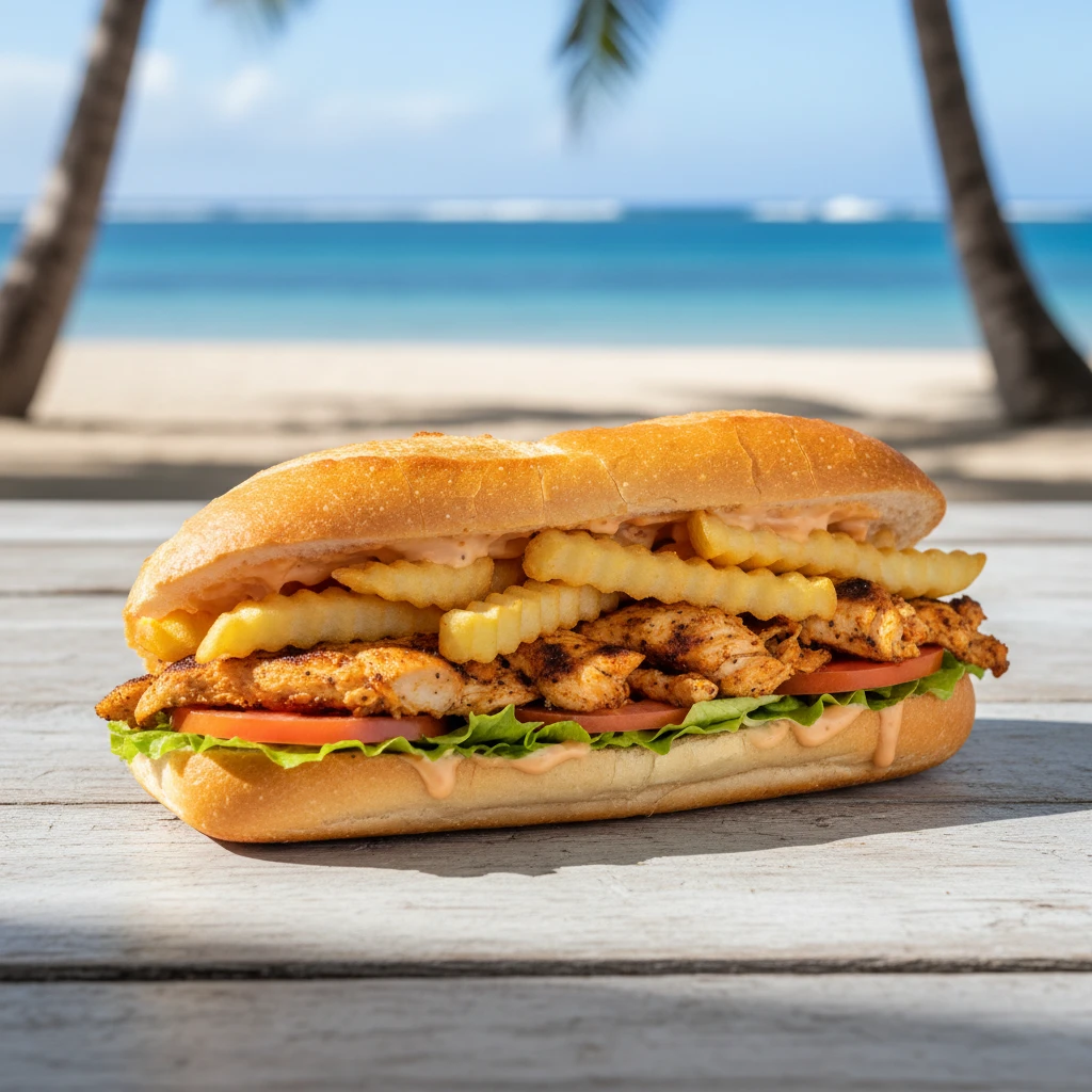 Traditional New Caledonian casse-croûte sandwich