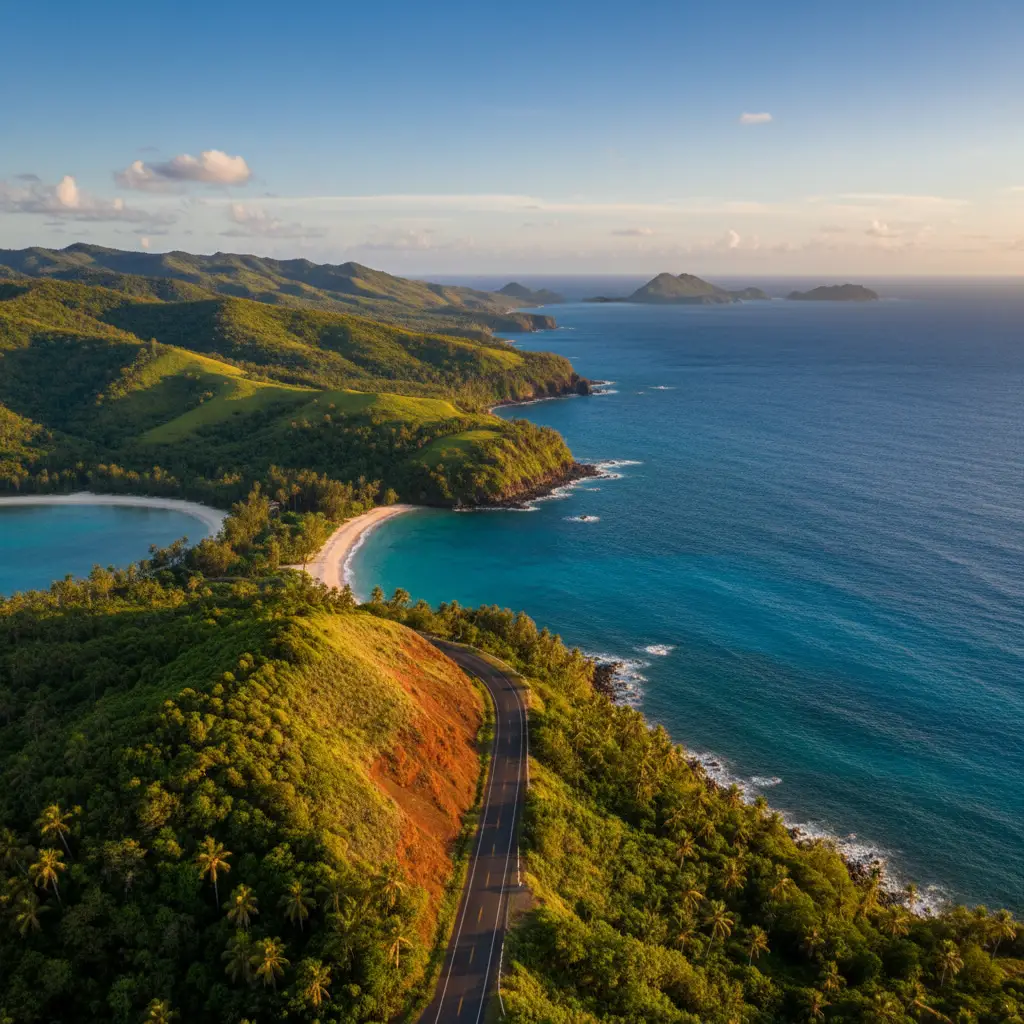 Scenic drive from Noumea to Kone New Caledonia