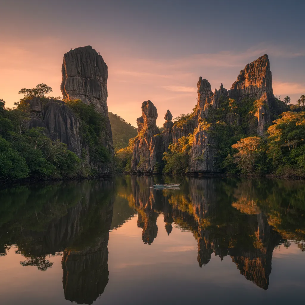 Black limestone cliffs of Lindéralique in Hienghène