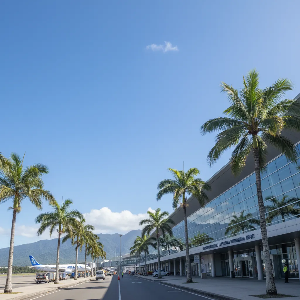 La Tontouta International Airport exterior and rental car area