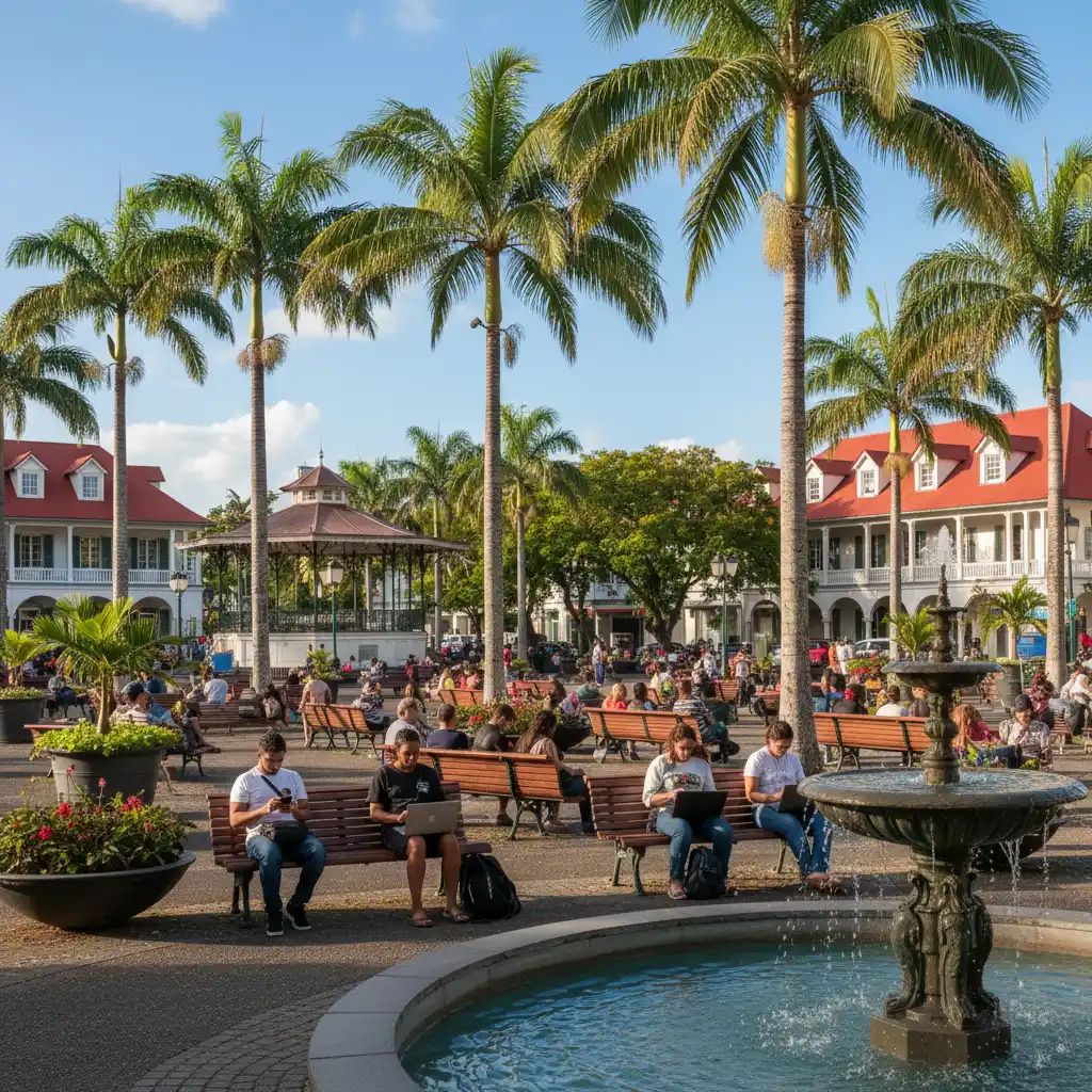 Free WiFi at Place des Cocotiers Noumea