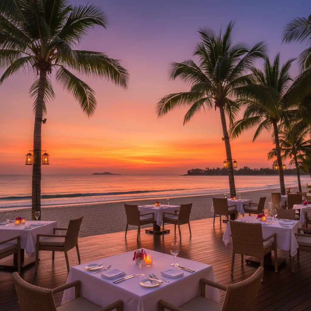 Dining at Chateau Royal Beach Resort and Spa Noumea