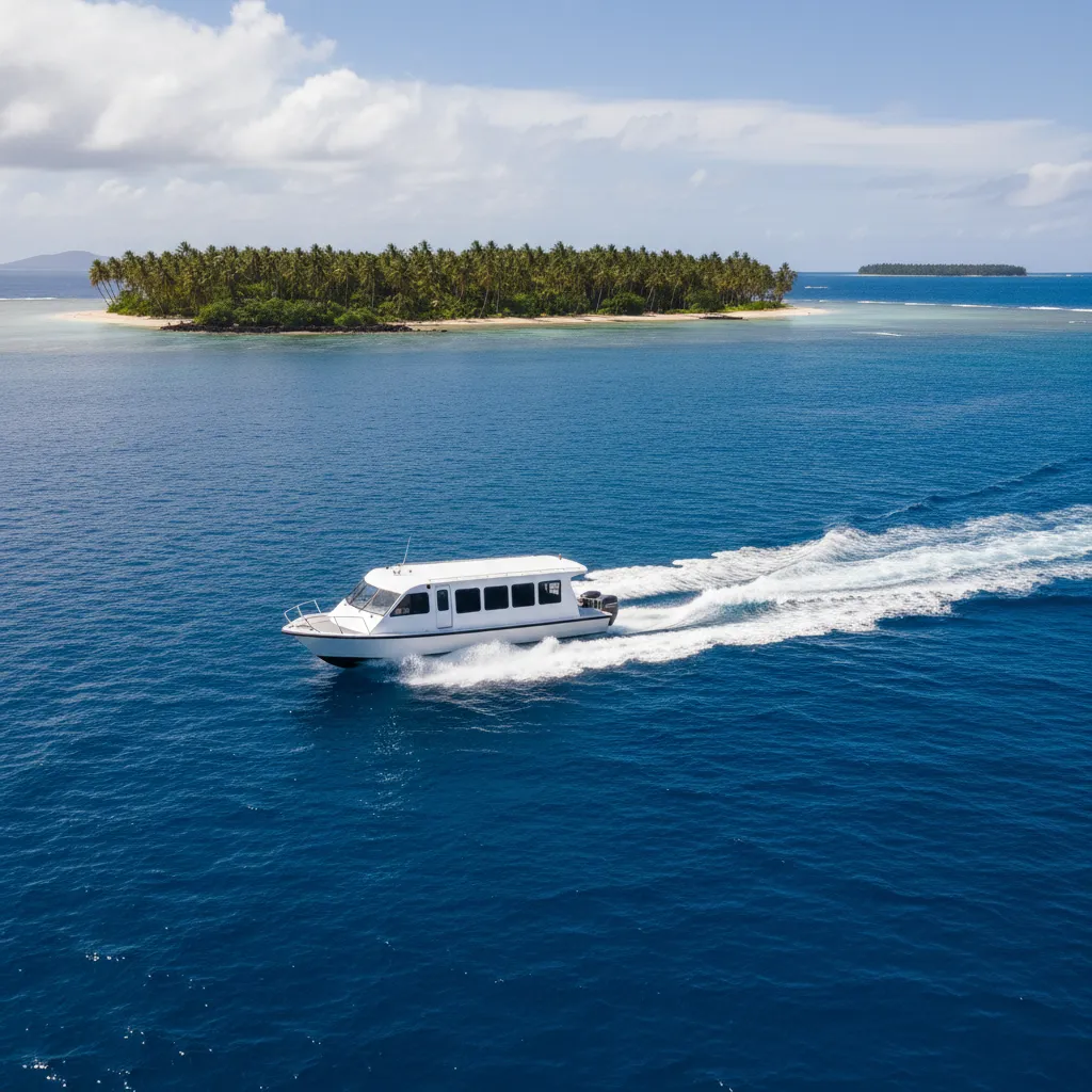 Shuttle boat transfer from Noumea to Ilot Maitre