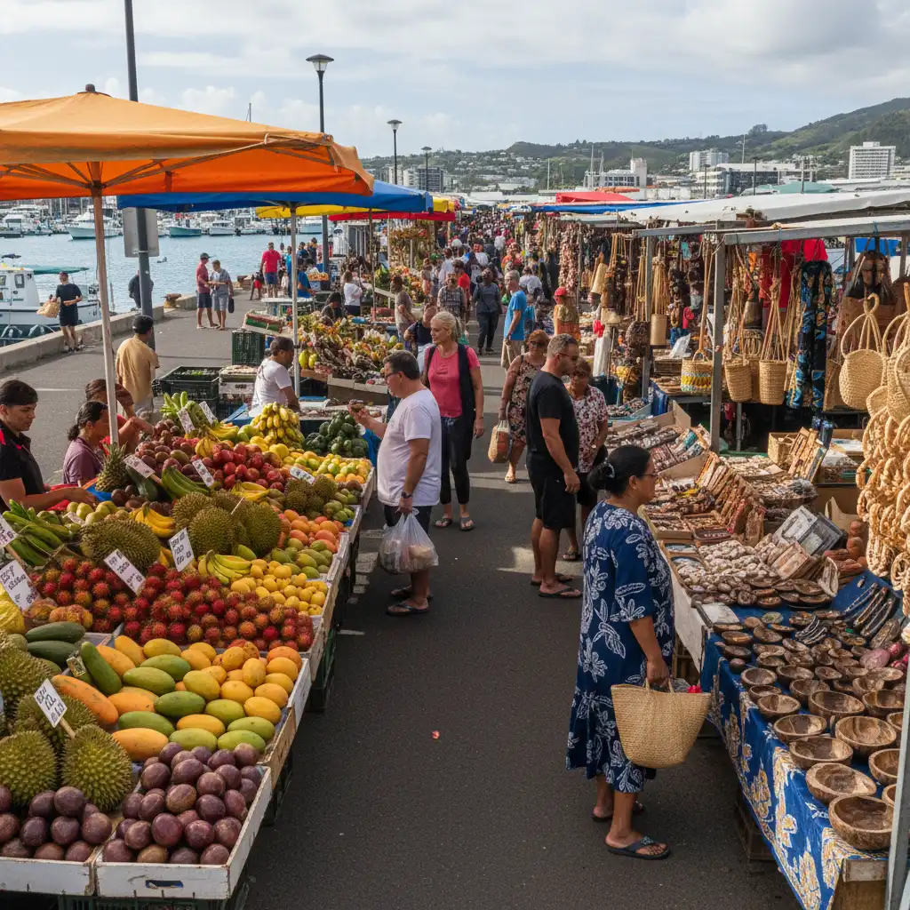 Port Moselle Market in Noumea