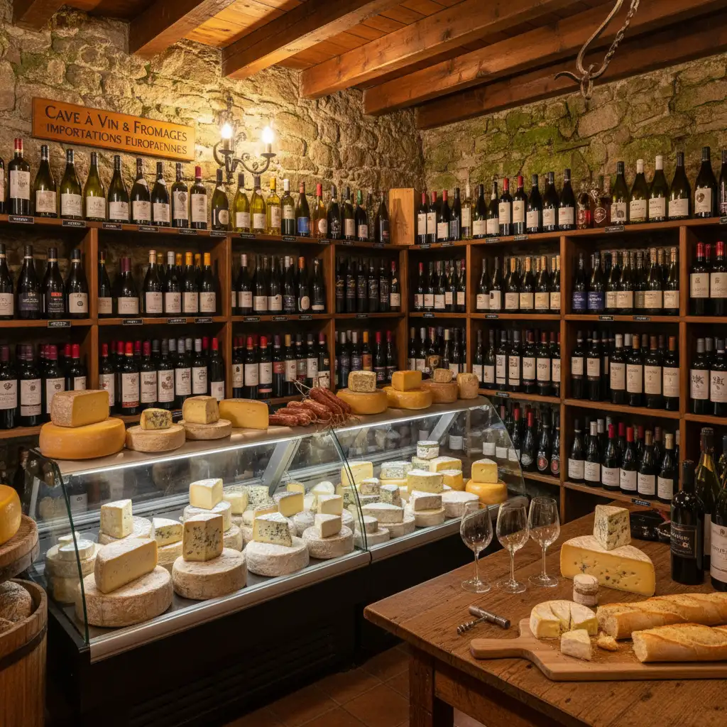French wine and cheese shop in Noumea