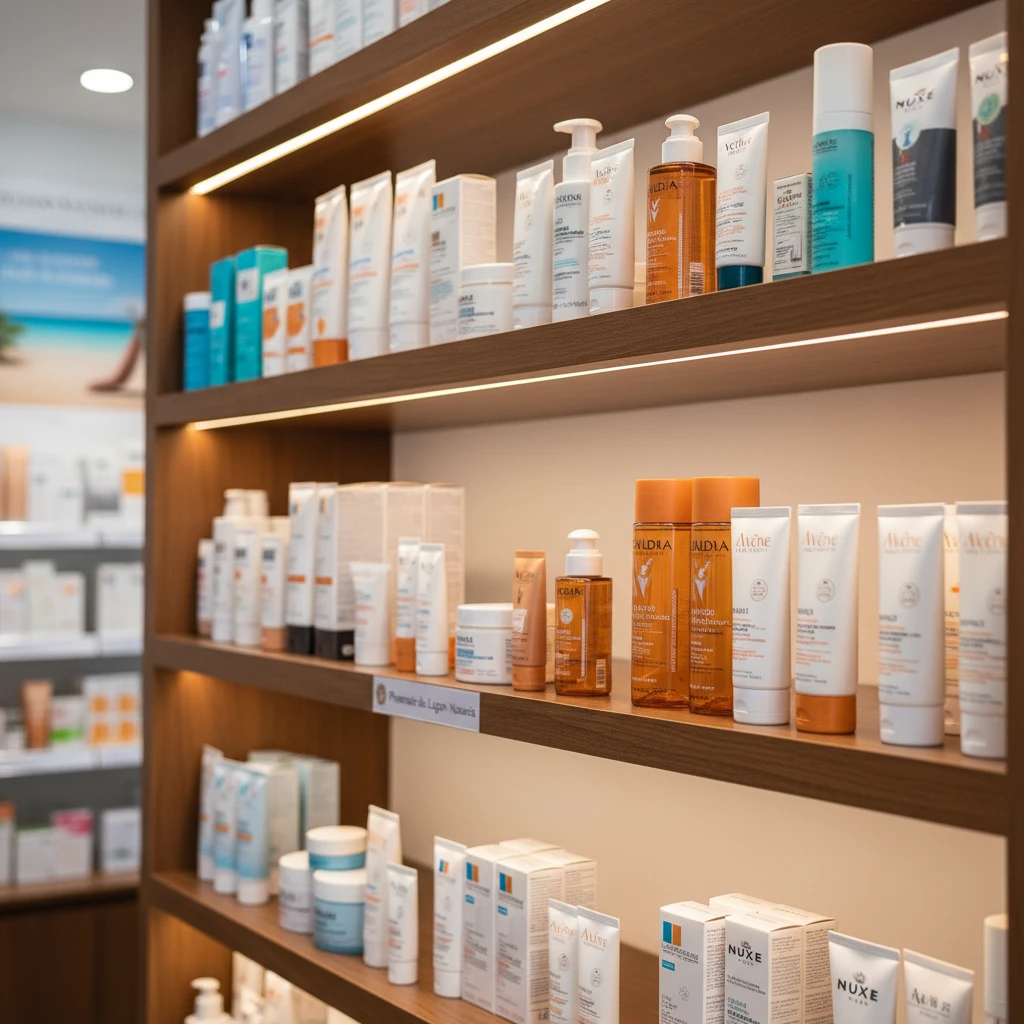 French pharmacy skincare products in Noumea