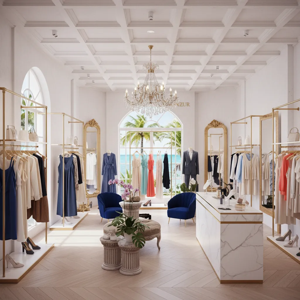 Luxury fashion boutique shopping in Noumea