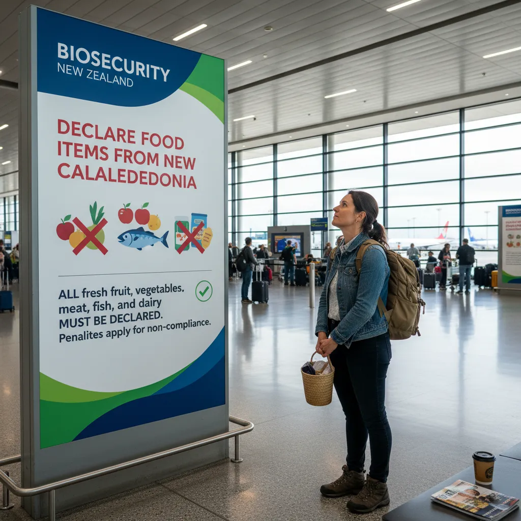 NZ biosecurity signage at an airport