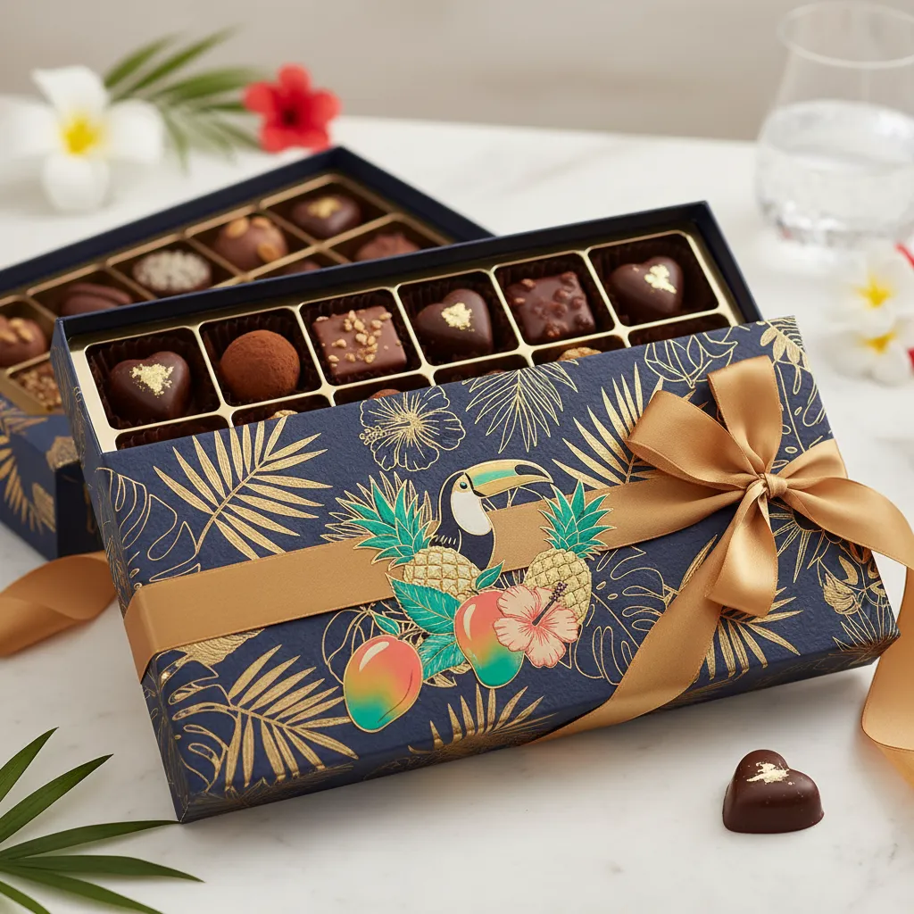 Assorted gourmet chocolate gift box from Noumea