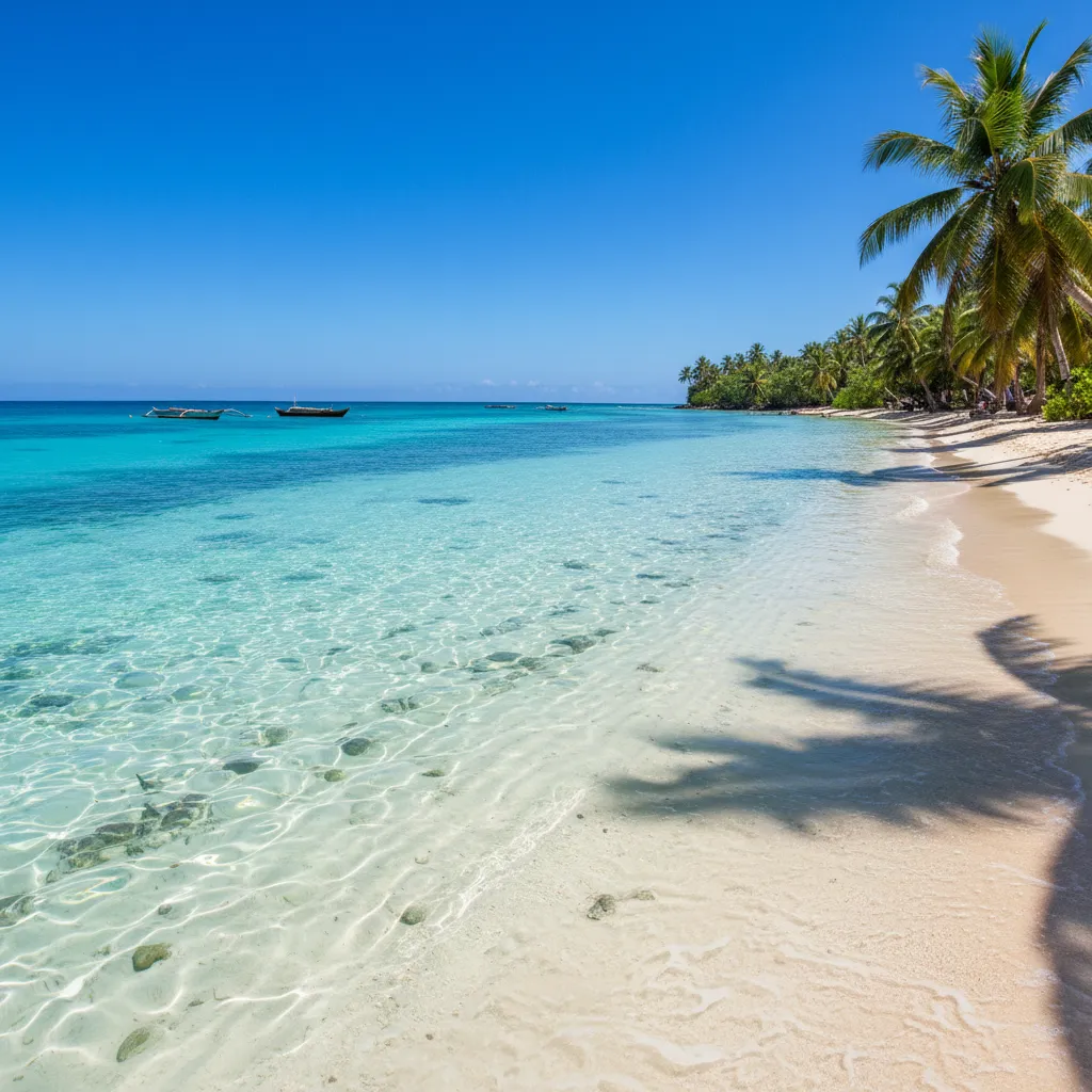 Scenic view of Lifou island coastline