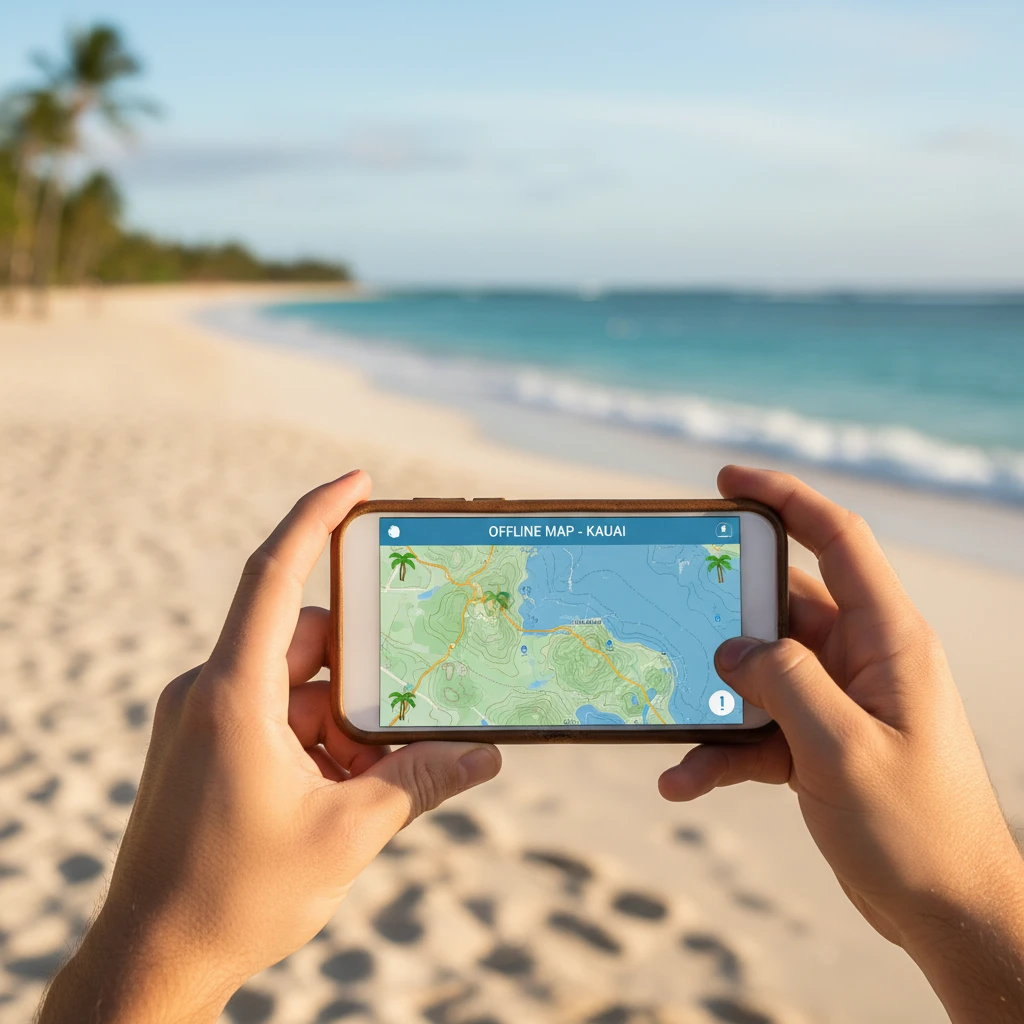 Using offline maps for navigation in Loyalty Islands