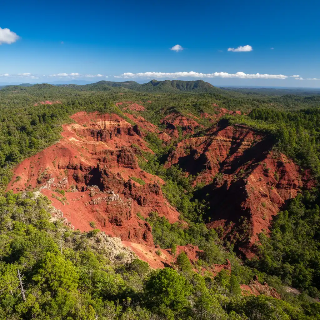 Red soil landscape of the Great South New Caledonia