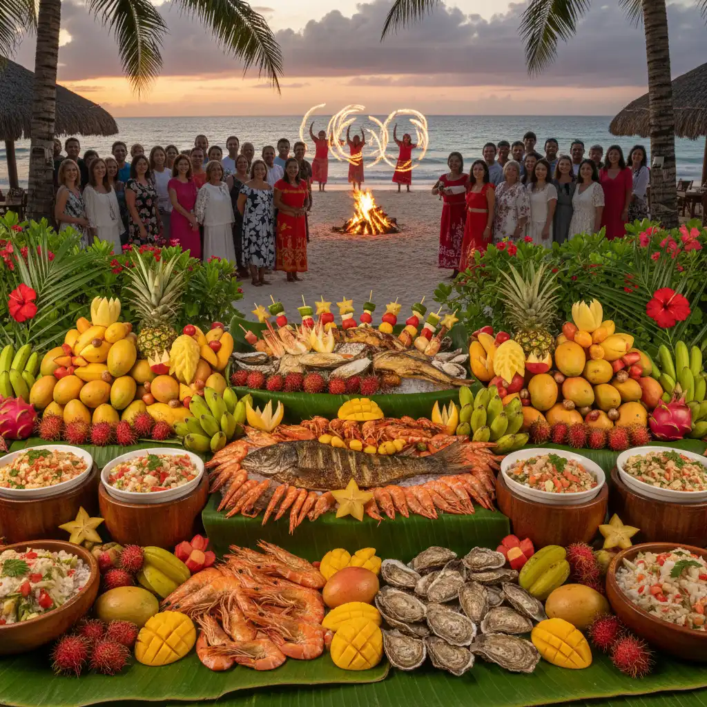 Buffet lunch and cultural show on Amedee Island