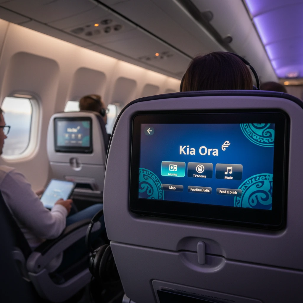 Air New Zealand Kia Ora entertainment system
