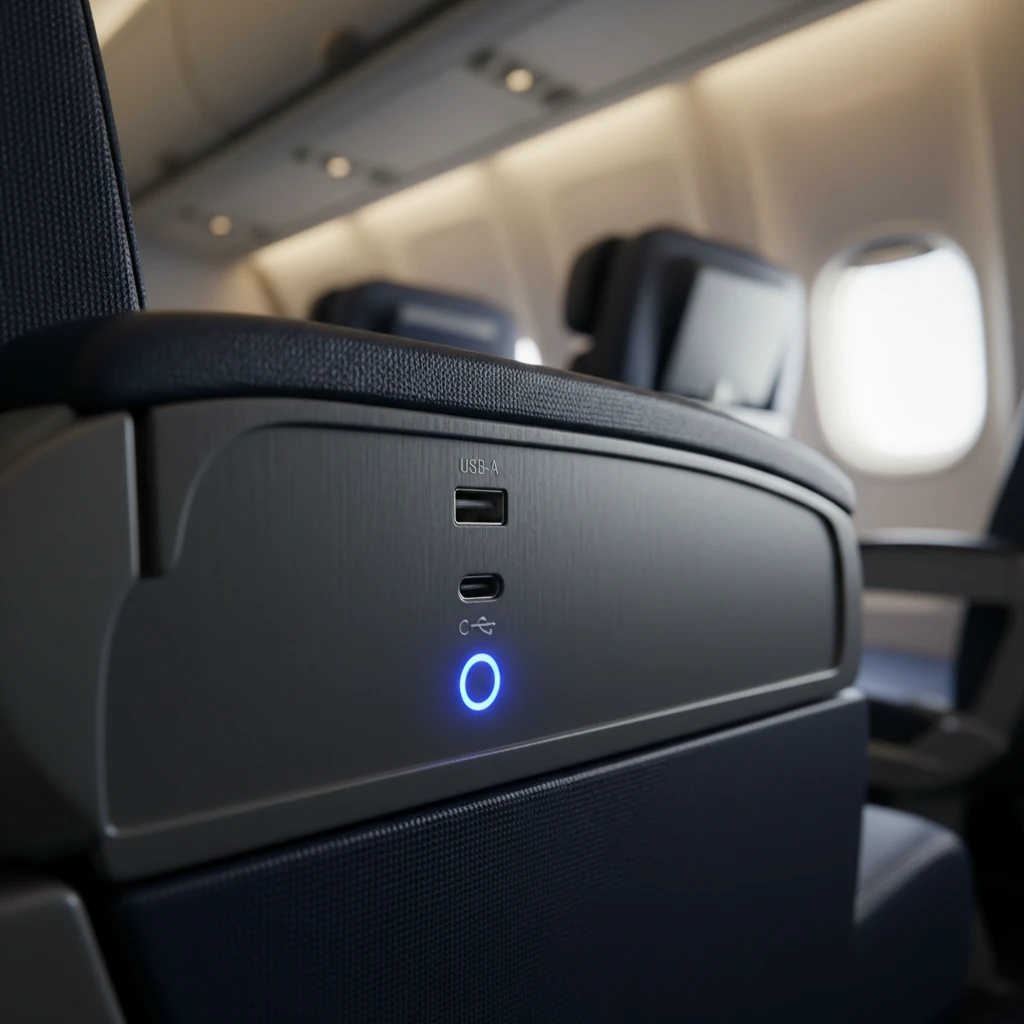 USB charging ports on Aircalin aircraft