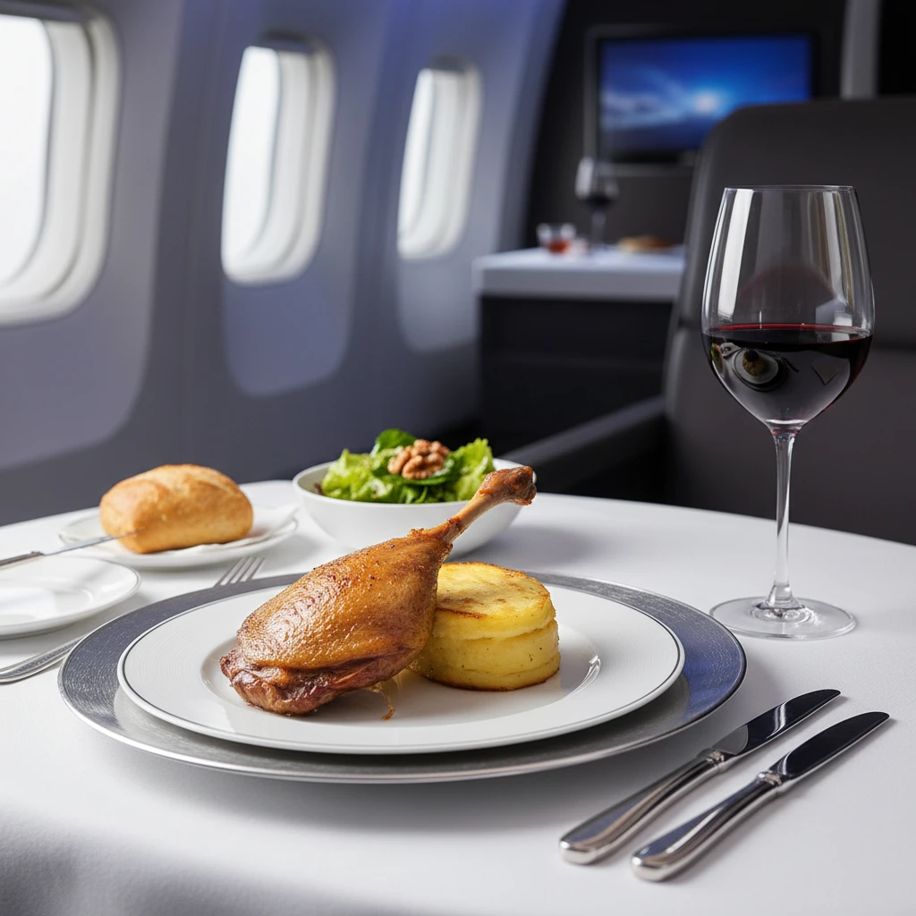 Aircalin Hibiscus Class French-inspired meal service