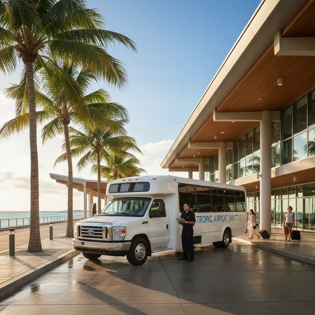 Arc en Ciel shuttle bus at Tontouta Airport