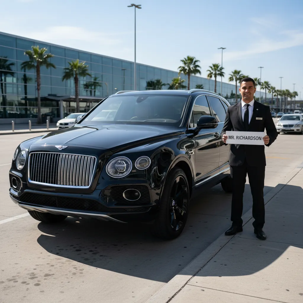 Private luxury transfer vehicle at Tontouta Airport