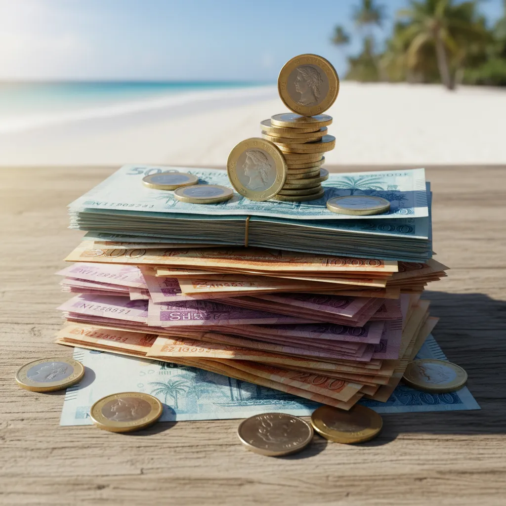 New Caledonia currency XPF banknotes and coins