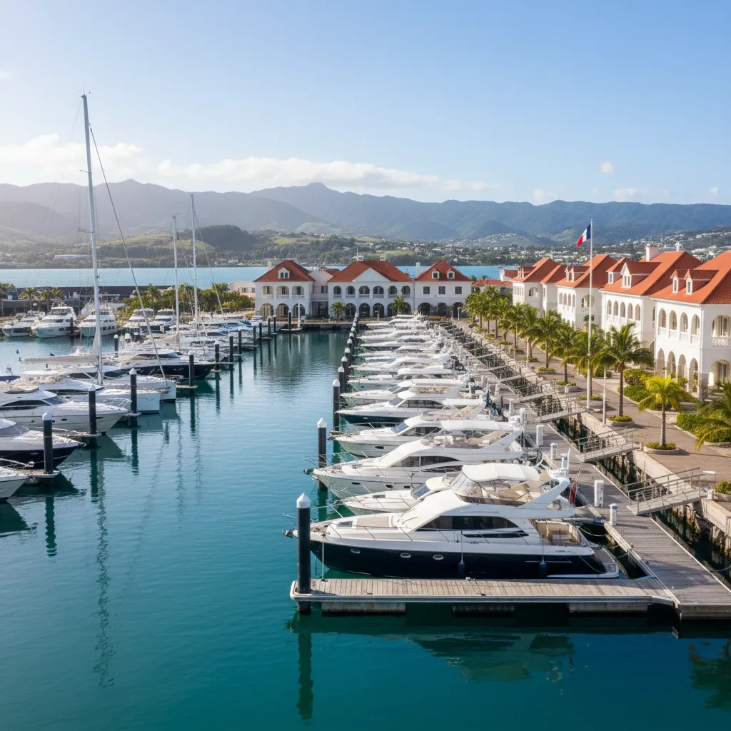 Modern infrastructure and marina in Noumea New Caledonia